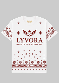 Бяла тениска „LYVORA Ethno Spirit“